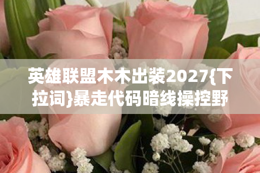 英雄联盟木木出装2027{下拉词}暴走代码暗线操控野区