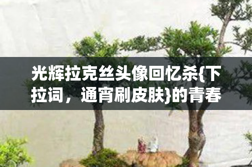 光辉拉克丝头像回忆杀{下拉词，通宵刷皮肤}的青春岁月