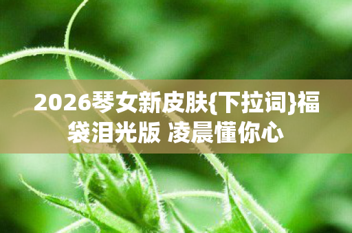 福袋泪光版 凌晨懂你心图片
