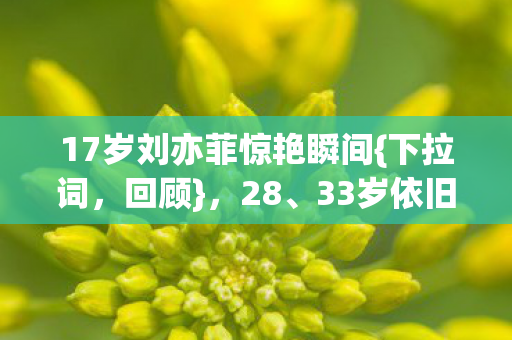 17岁刘亦菲惊艳瞬间图片
