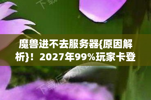 魔兽进不去服务器图片