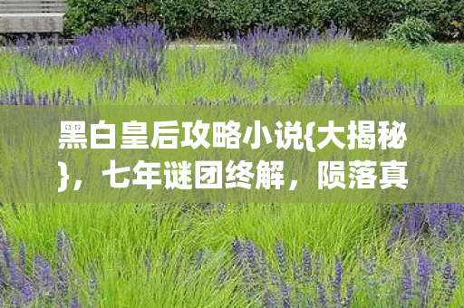 黑白皇后攻略小说{大揭秘},七年谜团终解,陨落真相泪目 黑白皇后攻略小说{大揭秘},七年谜团终解,陨落真相泪目