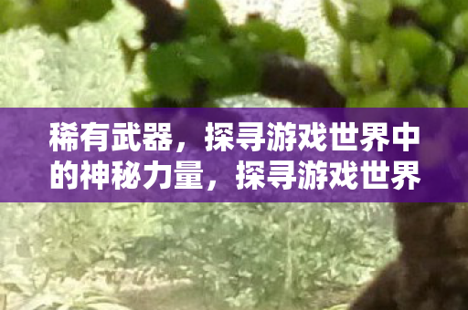 稀有武器,探寻游戏世界中的神秘力量,探寻游戏世界中的神秘力量,稀有武器揭秘 稀有武器,探寻游戏世界中的神秘力量,探寻游戏世界中的神秘力量,稀有武器揭秘