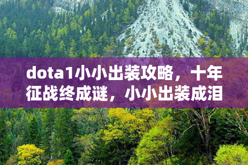 dota1小小出装攻略,十年征战终成谜,小小出装成泪目绝响 dota1小小出装攻略,十年征战终成谜,小小出装成泪目绝响