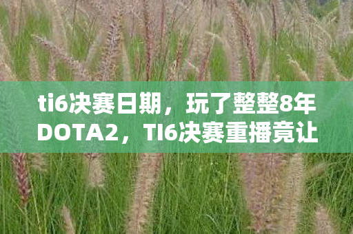 ti6决赛日期，玩了整整8年DOTA2，TI6决赛重播竟让我陷入两难抉择！