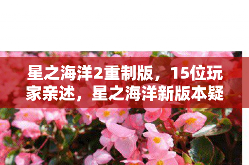 星之海洋2重制版，15位玩家亲述，星之海洋新版本疑点重重，大神都绷不住要吐槽！