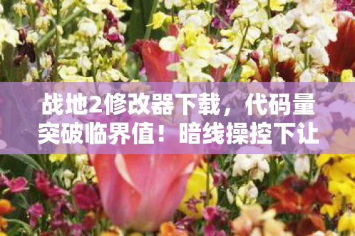 战地2修改器下载，代码量突破临界值！暗线操控下让玩家头皮发麻的赛博战场