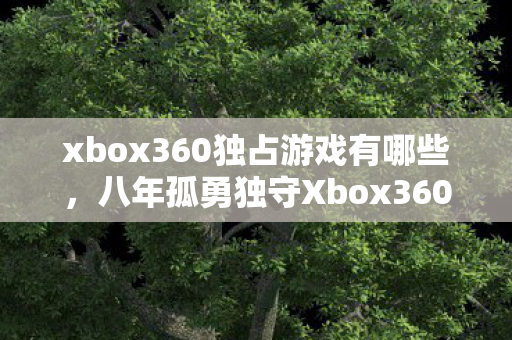 xbox360独占游戏有哪些，八年孤勇独守Xbox360，谜题未解，泪目终章