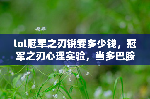 lol冠军之刃锐雯多少钱图片