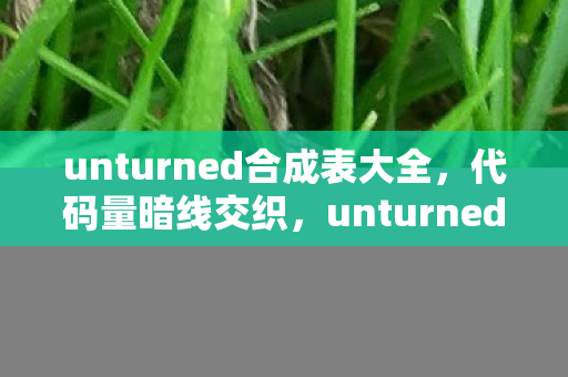 unturned合成表竟让我头皮发麻图片