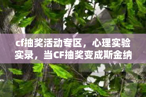 当CF抽奖变成斯金纳箱图片