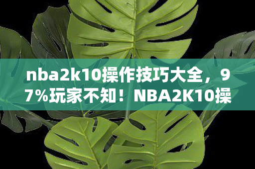 nba2k10操作技巧大全,97%玩家不知!NBA2K10操作竟在三平台差出银河系? nba2k10操作技巧大全,97%玩家不知!NBA2K10操作竟在三平台差出银河系?