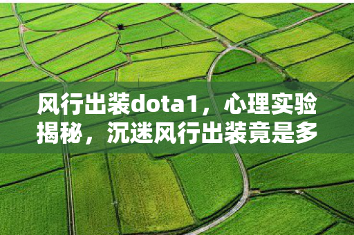 风行出装dota1,心理实验揭秘,沉迷风行出装竟是多巴胺陷阱?细思极恐! 风行出装dota1,心理实验揭秘,沉迷风行出装竟是多巴胺陷阱?细思极恐!