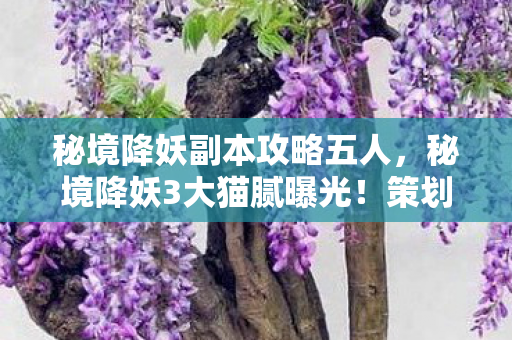 秘境降妖副本攻略五人，秘境降妖3大猫腻曝光！策划这波操作让我血压飙升又真香