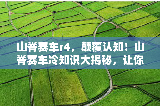山脊赛车r4，颠覆认知！山脊赛车冷知识大揭秘，让你目瞪口呆！