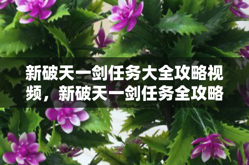 新破天一剑任务大全攻略视频图片