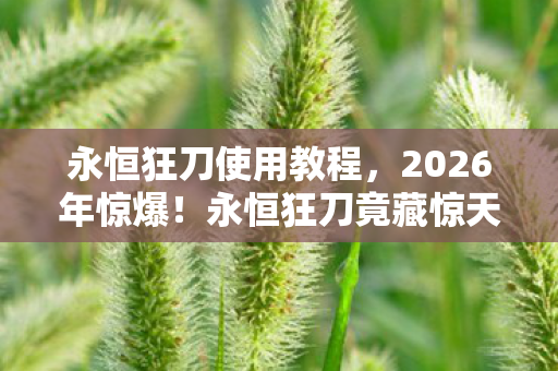永恒狂刀使用教程,2026年惊爆!永恒狂刀竟藏惊天秘密,玩家集体沸腾了! 永恒狂刀使用教程,2026年惊爆!永恒狂刀竟藏惊天秘密,玩家集体沸腾了!