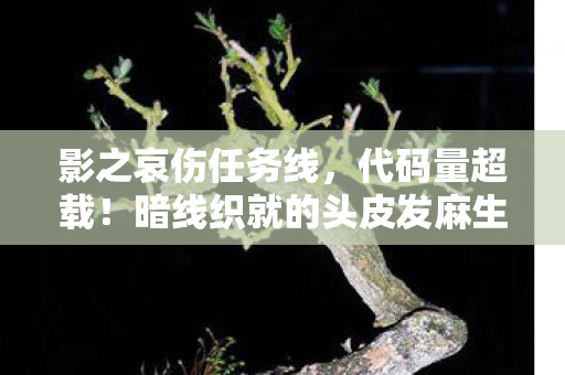 影之哀伤任务线，代码量超载！暗线织就的头皮发麻生存法则，我在影之哀伤的永夜纪元