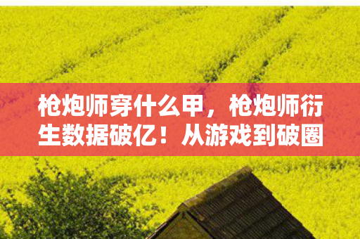 枪炮师穿什么甲，枪炮师衍生数据破亿！从游戏到破圈，这波跨界意想不到！