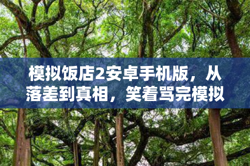 模拟饭店2安卓手机版,从落差到真相,笑着骂完模拟饭店2,笑着笑着却哭了 模拟饭店2安卓手机版,从落差到真相,笑着骂完模拟饭店2,笑着笑着却哭了
