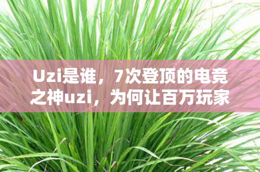 Uzi是谁,7次登顶的电竞之神uzi,为何让百万玩家集体破防?真相太扎心! Uzi是谁,7次登顶的电竞之神uzi,为何让百万玩家集体破防?真相太扎心!