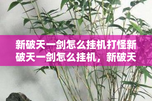 新破天一剑怎么挂机打怪新破天一剑怎么挂机图片