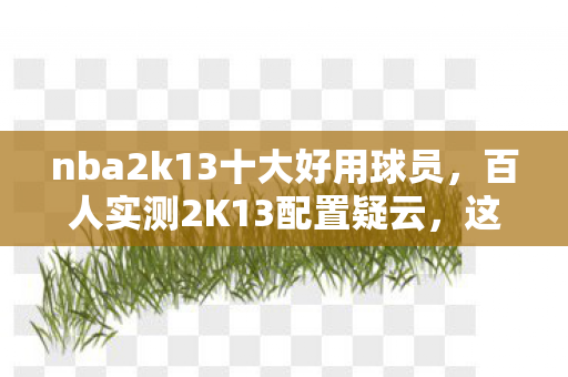 nba2k13十大好用球员,百人实测2K13配置疑云,这破要求让网吧老炮集体绷不住了! nba2k13十大好用球员,百人实测2K13配置疑云,这破要求让网吧老炮集体绷不住了!
