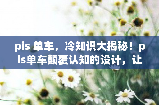 pis 单车,冷知识大揭秘!pis单车颠覆认知的设计,让你目瞪口呆! pis 单车,冷知识大揭秘!pis单车颠覆认知的设计,让你目瞪口呆!