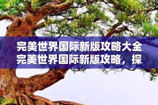 完美世界国际新版攻略大全完美世界国际新版攻略，探索未知，征服挑战，完美世界国际新版攻略，探索未知，征服挑战