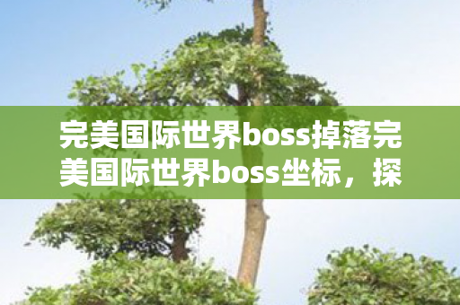完美国际世界boss掉落完美国际世界boss坐标,探寻神秘之地的终极挑战,探寻完美国际世界boss,终极挑战与神秘掉落 完美国际世界boss掉落完美国际世界boss坐标,探寻神秘之地的终极挑战,探寻完美国际世界boss,终极挑战与神秘掉落