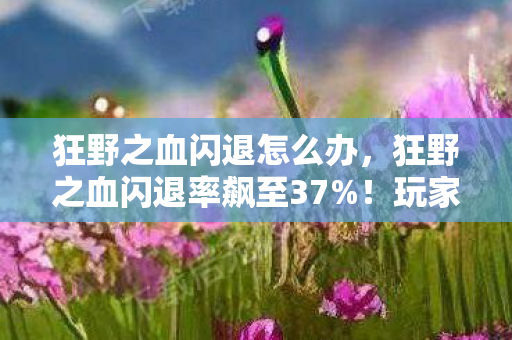 狂野之血闪退怎么办,狂野之血闪退率飙至37%!玩家流失背后,藏着2026年最暴利的崩溃经济 狂野之血闪退怎么办,狂野之血闪退率飙至37%!玩家流失背后,藏着2026年最暴利的崩溃经济
