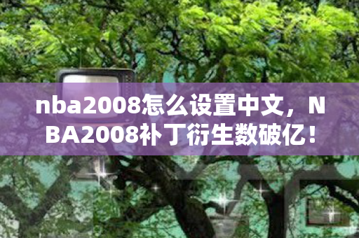 nba2008怎么设置中文，NBA2008补丁衍生数破亿！从游戏到破圈，意想不到的潮流革命