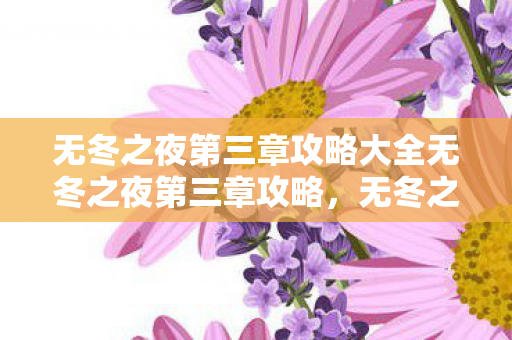 无冬之夜第三章攻略大全无冬之夜第三章攻略,无冬之夜第三章攻略大全,助你轻松通关 无冬之夜第三章攻略大全无冬之夜第三章攻略,无冬之夜第三章攻略大全,助你轻松通关