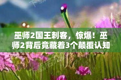 巫师2背后竟藏着3个颠覆认知的神秘设计逻辑图片