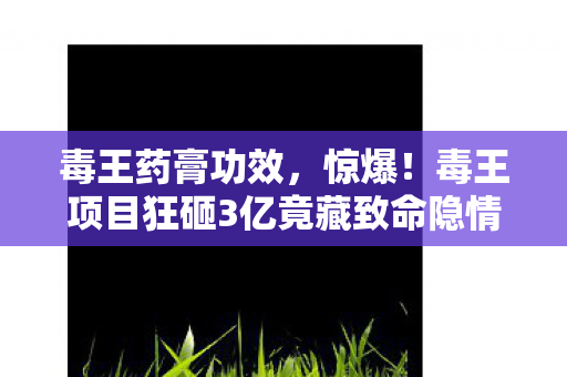 毒王项目狂砸3亿竟藏致命隐情图片