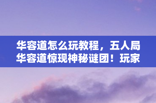 五人局华容道惊现神秘谜团图片