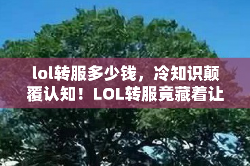LOL转服竟藏着让玩家目瞪口呆的时空悖论图片