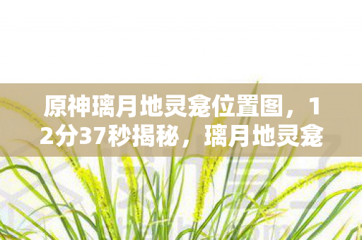 原神璃月地灵龛位置图图片