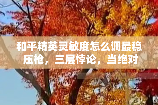 和平精英灵敏度怎么调最稳 压枪图片