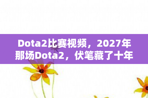 2027年那场Dota2图片
