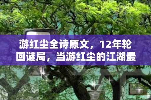 当游红尘的江湖最后一滴泪坠入2038图片