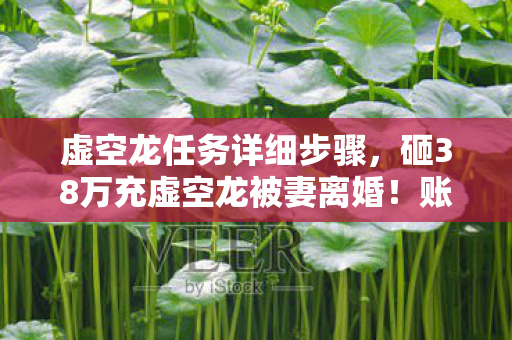 虚空龙任务详细步骤，砸38万充虚空龙被妻离婚！账本里藏着比游戏更恐怖的真相