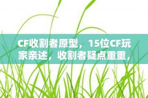 15位CF玩家亲述图片