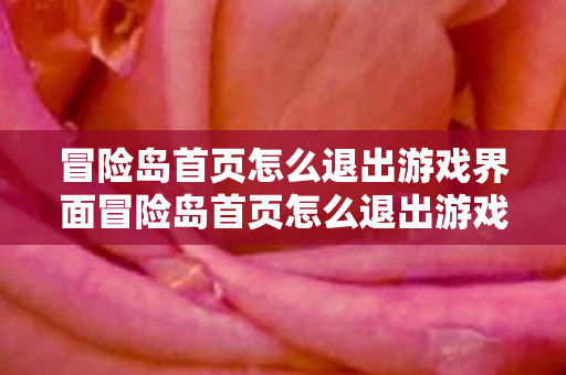 冒险岛首页怎么退出游戏界面冒险岛首页怎么退出游戏,冒险岛如何退出游戏界面 冒险岛首页怎么退出游戏界面冒险岛首页怎么退出游戏,冒险岛如何退出游戏界面