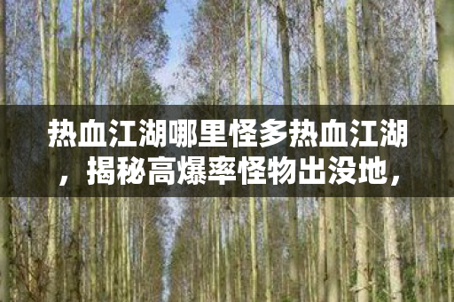 热血江湖哪里怪多热血江湖，揭秘高爆率怪物出没地，揭秘热血江湖高爆率怪物出没地，打造你的专属打怪攻略！
