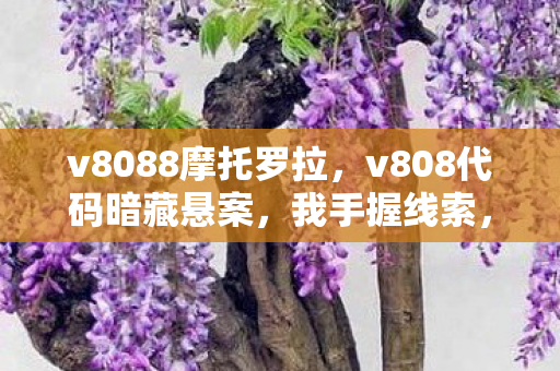 v8088摩托罗拉,v808代码暗藏悬案,我手握线索,却成毛骨悚然谜团制造者 v8088摩托罗拉,v808代码暗藏悬案,我手握线索,却成毛骨悚然谜团制造者