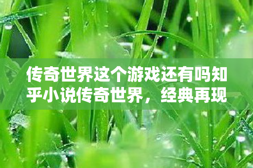 传奇世界这个游戏还有吗知乎小说传奇世界,经典再现,情怀依旧,经典再现,传奇世界情怀依旧 传奇世界这个游戏还有吗知乎小说传奇世界,经典再现,情怀依旧,经典再现,传奇世界情怀依旧