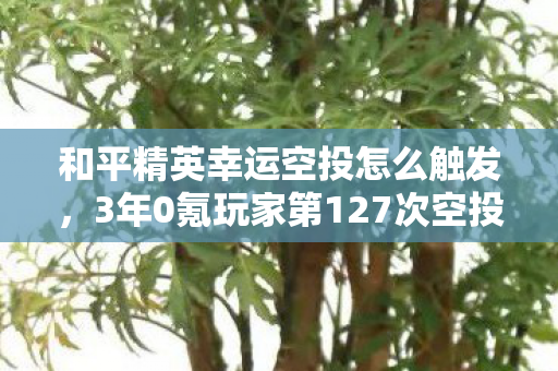 和平精英幸运空投怎么触发,3年0氪玩家第127次空投砸脸!当全服狂欢时,我攥着手机的手在抖…… 和平精英幸运空投怎么触发,3年0氪玩家第127次空投砸脸!当全服狂欢时,我攥着手机的手在抖……