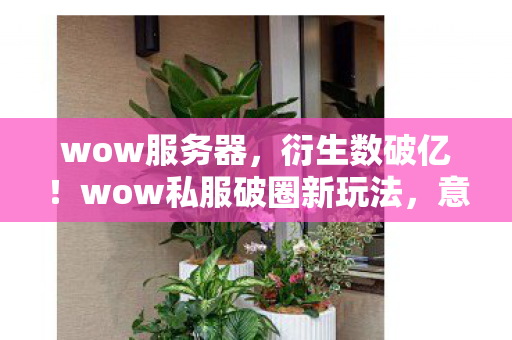wow服务器，衍生数破亿！wow私服破圈新玩法，意想不到跨界秀翻全场