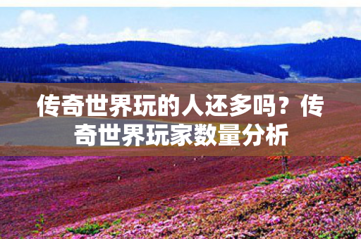 传奇世界玩的人还多吗?传奇世界玩家数量分析 传奇世界玩的人还多吗?传奇世界玩家数量分析